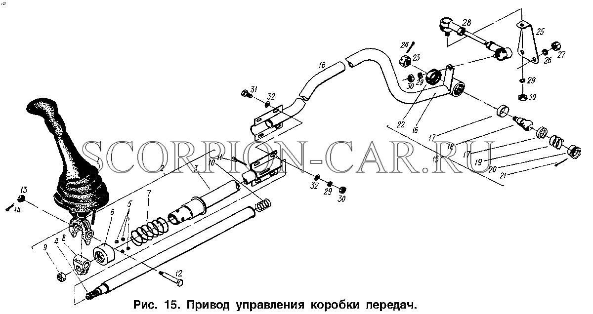 ПРИВОД УПРАВЛЕНИЯ КОРОБКОЙ ПЕРЕДАЧ 6317