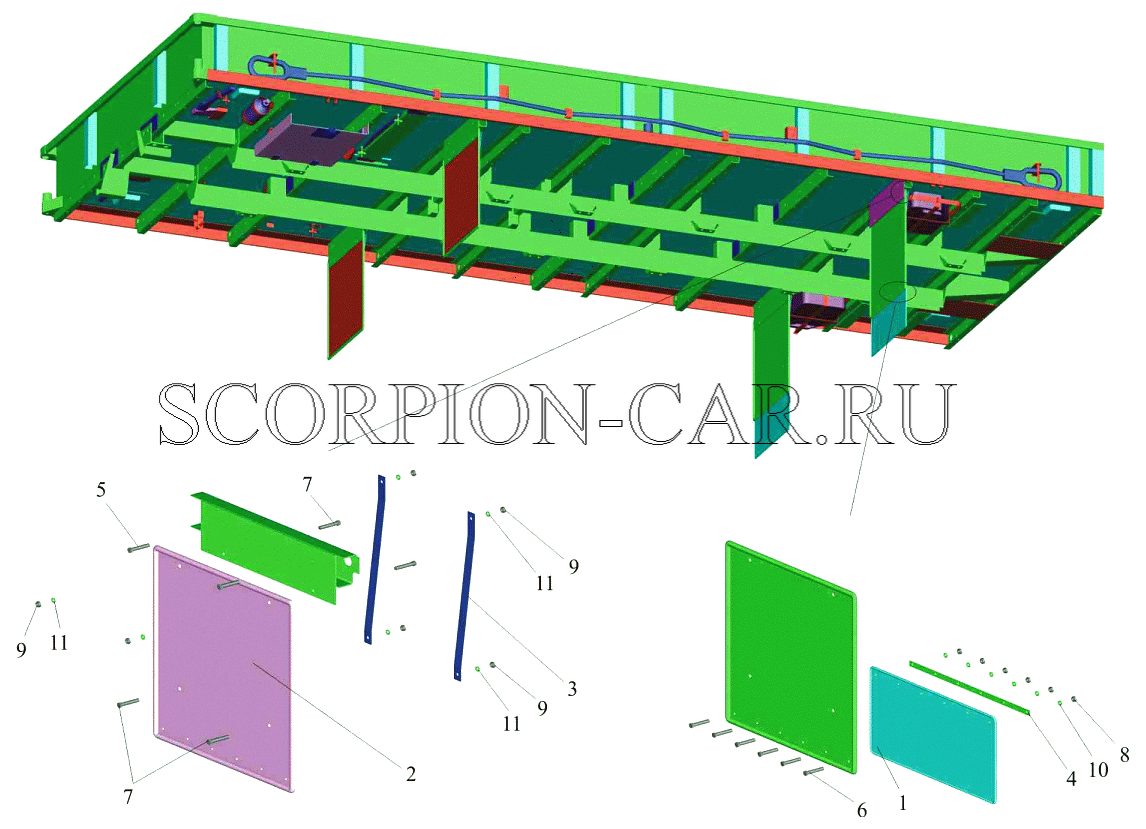 УСТАНОВКА БРЫЗГОВИКОВ МАЗ-531605-023, 631705-220, 631708-020 531605