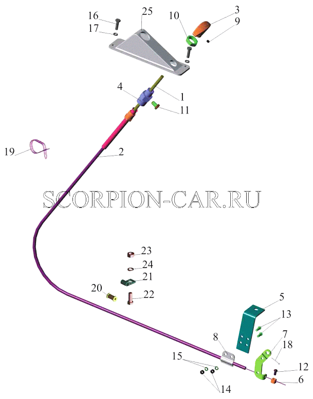 ПРИВОД ОСТАНОВА ДВИГАТЕЛЯ 5337