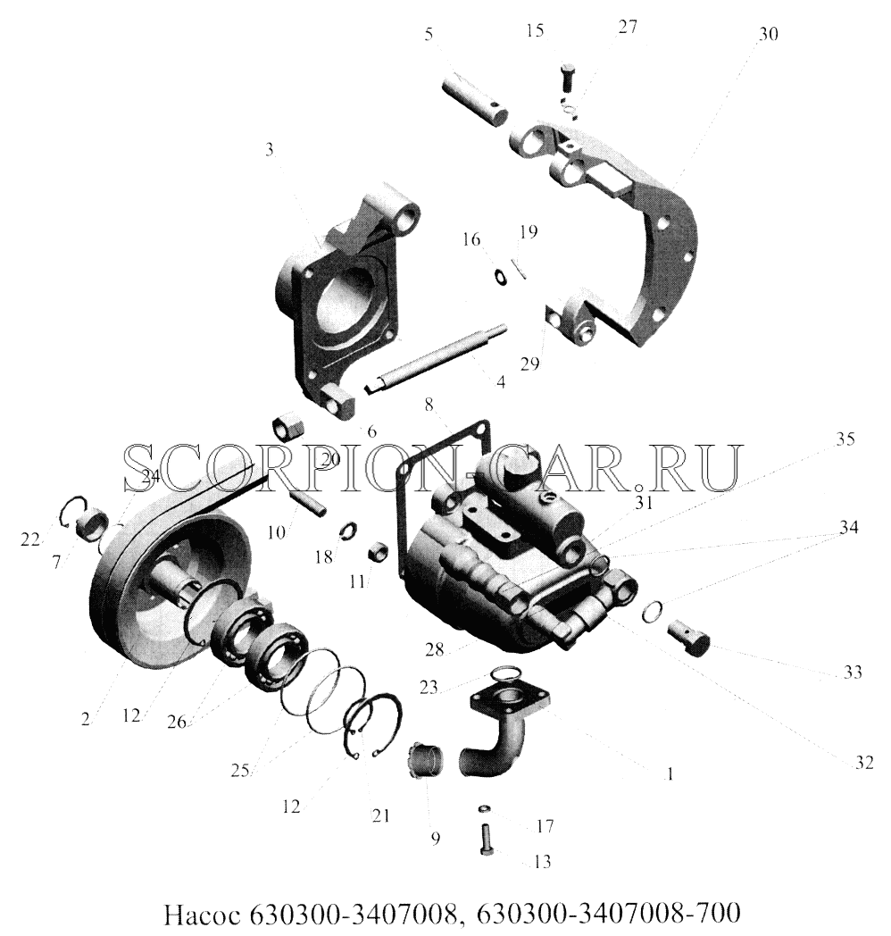 НАСОС 630300-3407010(-700) 555102