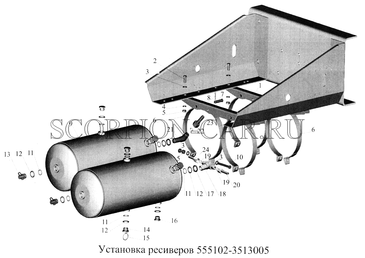 УСТАНОВКА РЕСИВЕРОВ 555102-3513005 555102