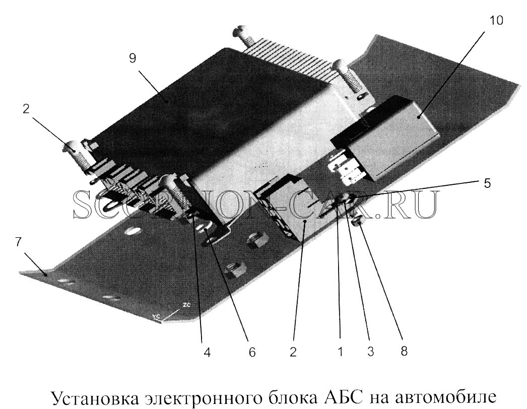 УСТАНОВКА ЭЛЕКТРОННОГО БЛОКА АБС НА АВТОМОБИЛЯХ 555102