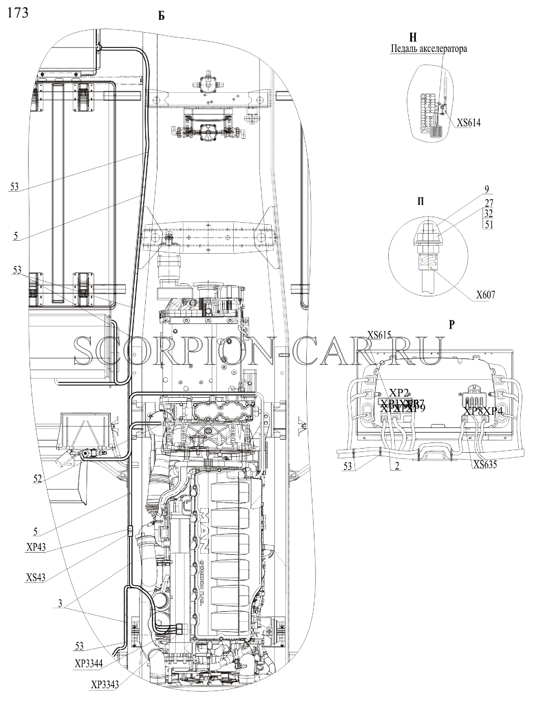УСТАНОВКА ЭЛЕКТРООБОРУДОВАНИЯ ЭСУ ДВИГАТЕЛЯ 6516V8-3800060-000 6516V8