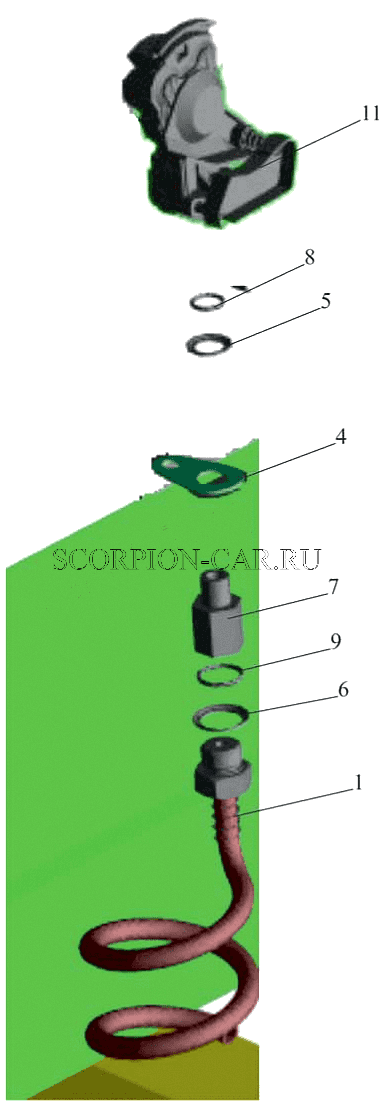 ТРУБОПРОВОД СОЕДИНИТЕЛЬНЫЙ 643020-3521384 5440B5