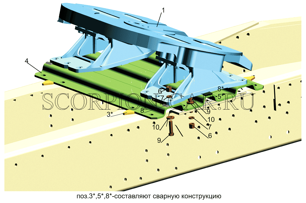 Седельное устройство маз 5440