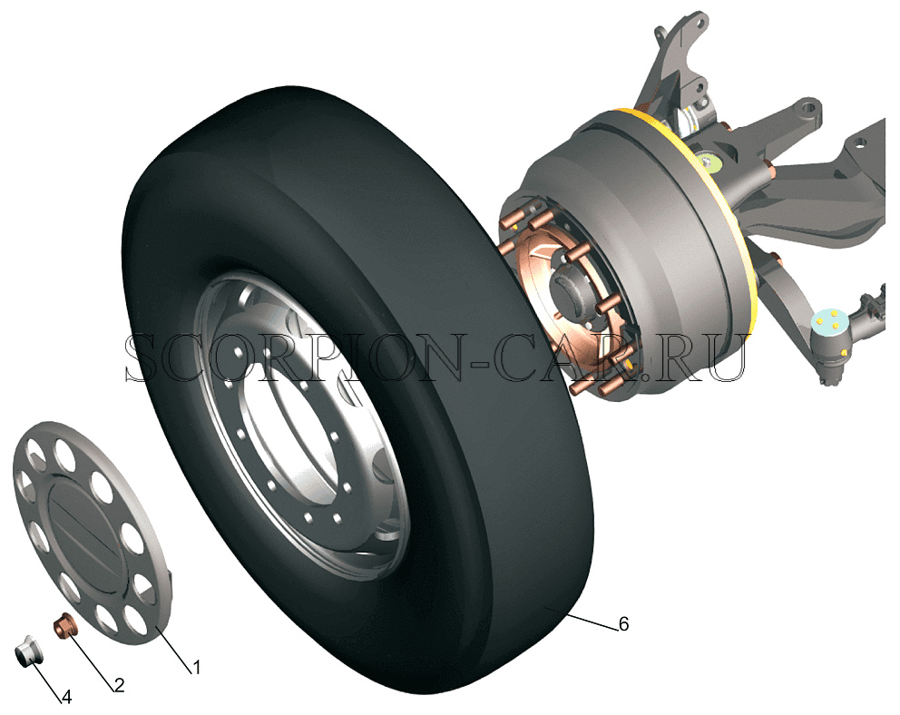 УСТАНОВКА ПЕРЕДНИХ КОЛЕС 5440-3100005-700, (-701), (-702), (-760), (-761), (-762) 5440E9