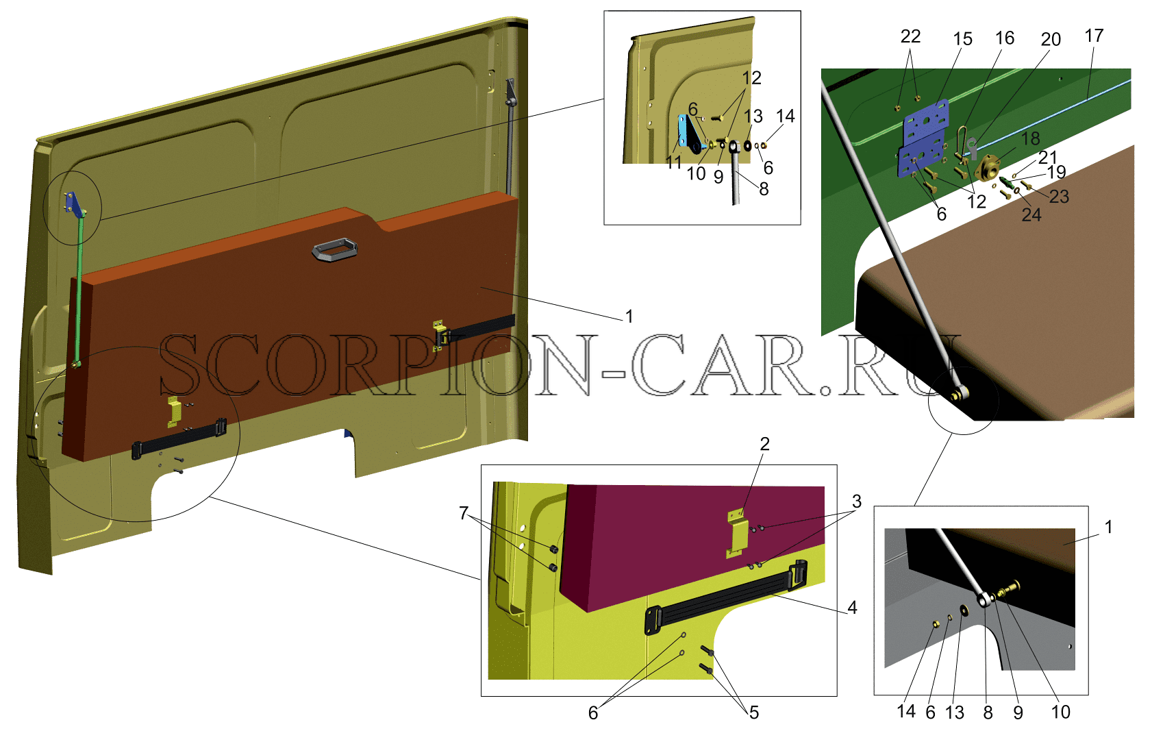 УСТАНОВКА СПАЛЬНОГО МЕСТА 6501-8200010 5550V5
