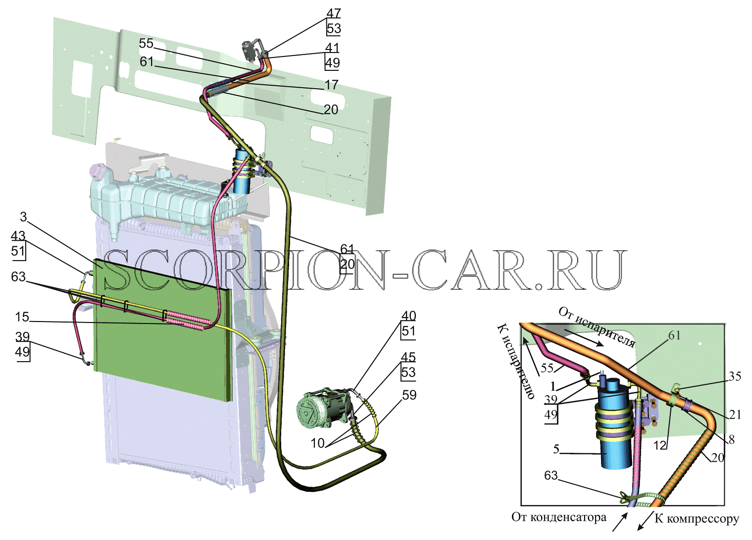 УСТАНОВКА КОНДИЦИОНЕРА 5550V5-8100004-000 5550V3