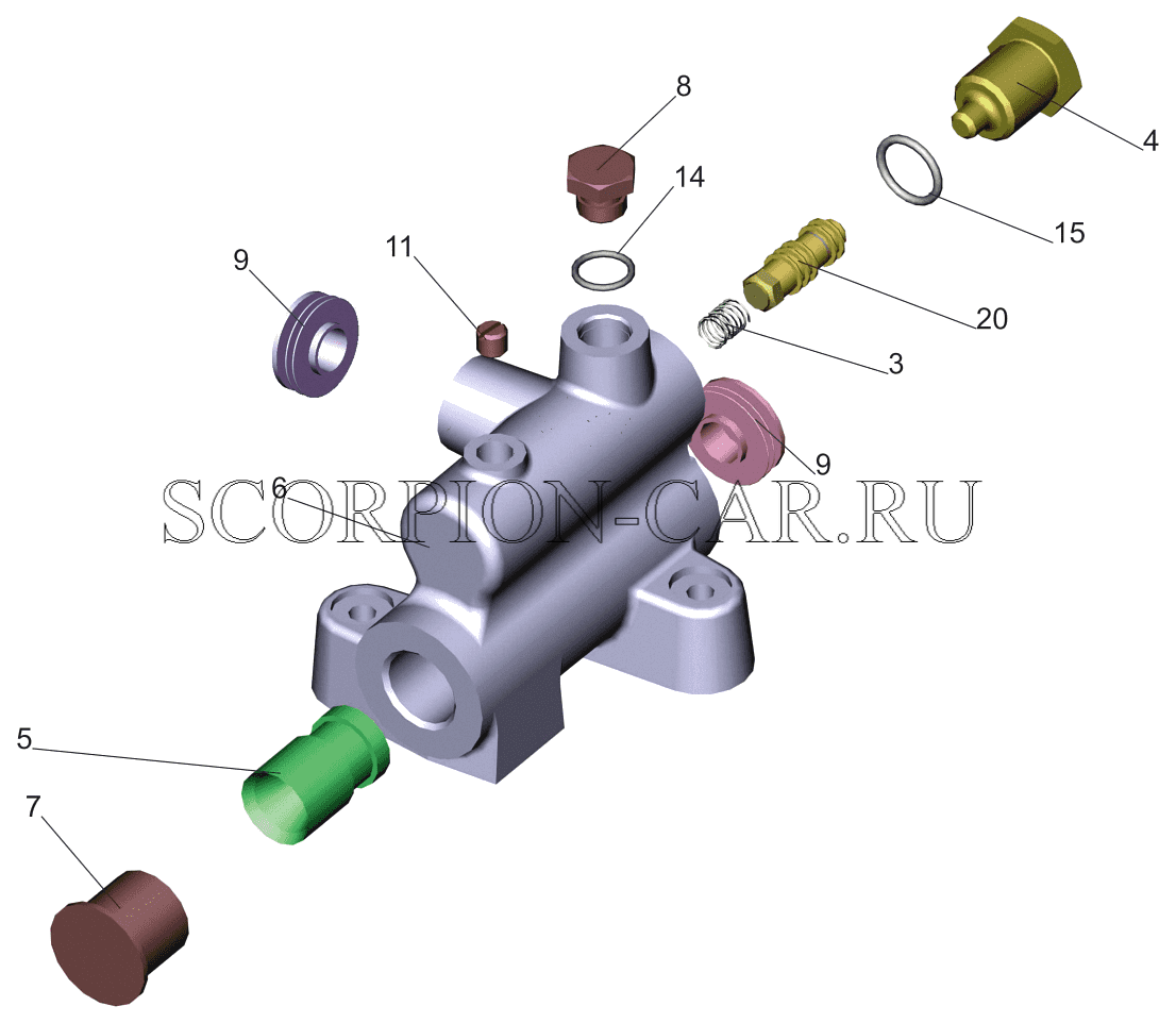 КЛАПАН РАСХОДА И ДАВЛЕНИЯ 64228-8607110 6501B9