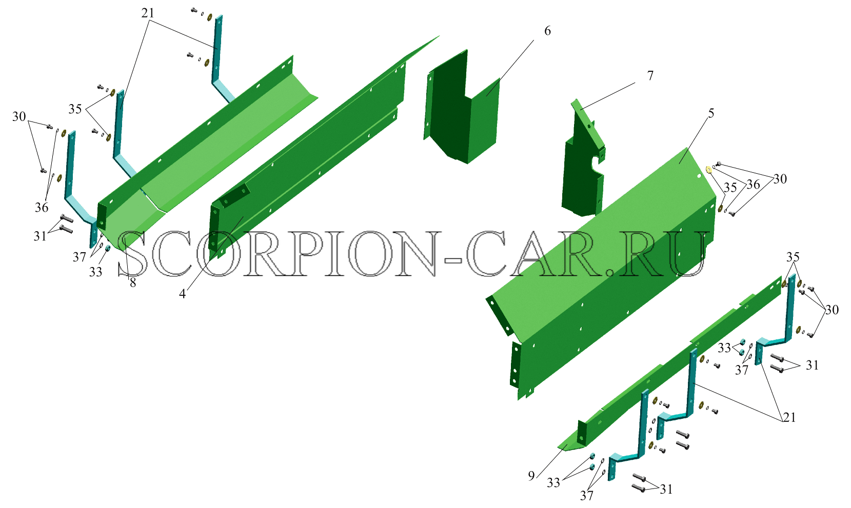 УСТАНОВКА ШУМОИЗОЛЯЦИОННЫХ ЭКРАНОВ 642208-1061003 642508