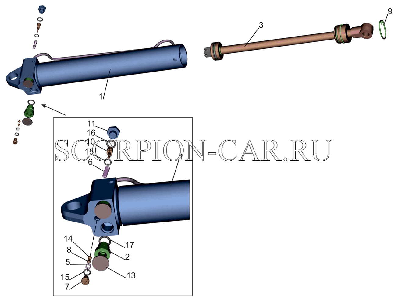 ГИДРОЦИЛИНДР 64221-5003010 6517X9