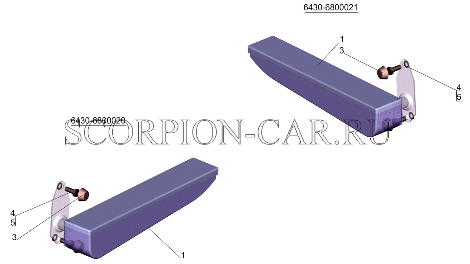 УСТАНОВКА ПОДЛОКОТНИКА 6430-6800020, 6430-6800021 6517X9