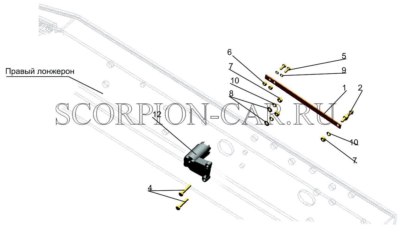 УСТАНОВКА ДАТЧИКА ПЕРЕМЕЩЕНИЯ ECAS 5440-2935006-050 5440B9