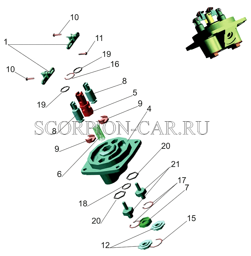 КЛАПАН ОГРАНИЧЕНИЯ ДАВЛЕНИЯ 64221-3430010 6501B5