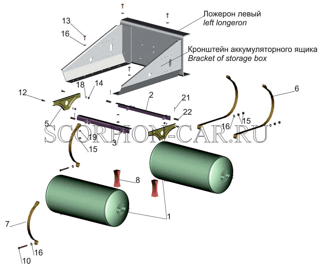 КРЕПЛЕНИЕ РЕСИВЕРОВ 6501В5-3513004-000 6501B5