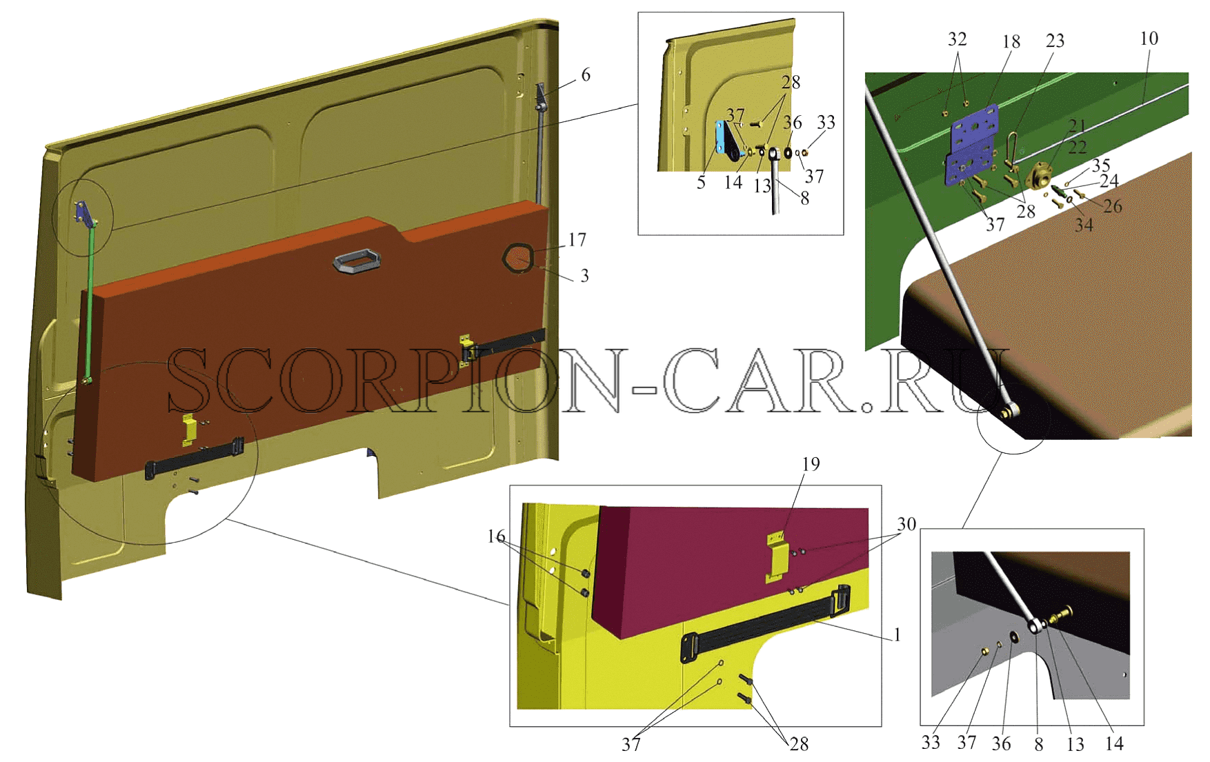 УСТАНОВКА СПАЛЬНОГО МЕСТА 6501-8200010 6501B5
