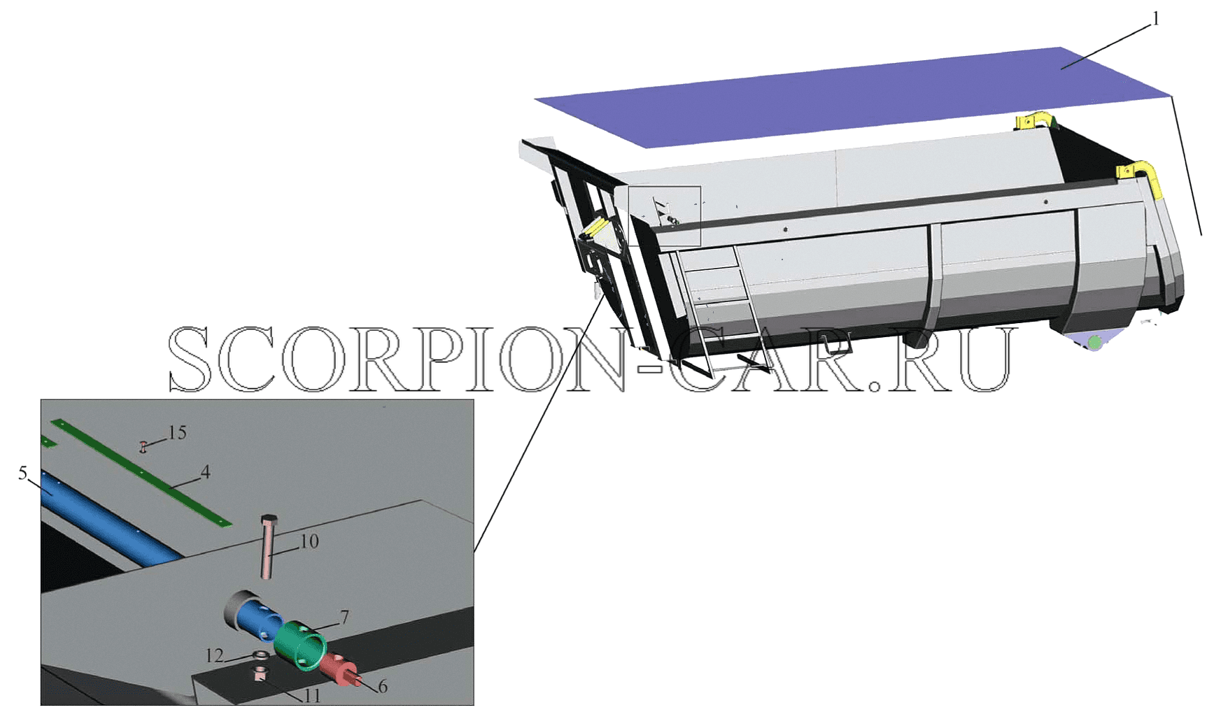 УСТАНОВКА ТЕНТА 6501W6-8500004-000 6501B5
