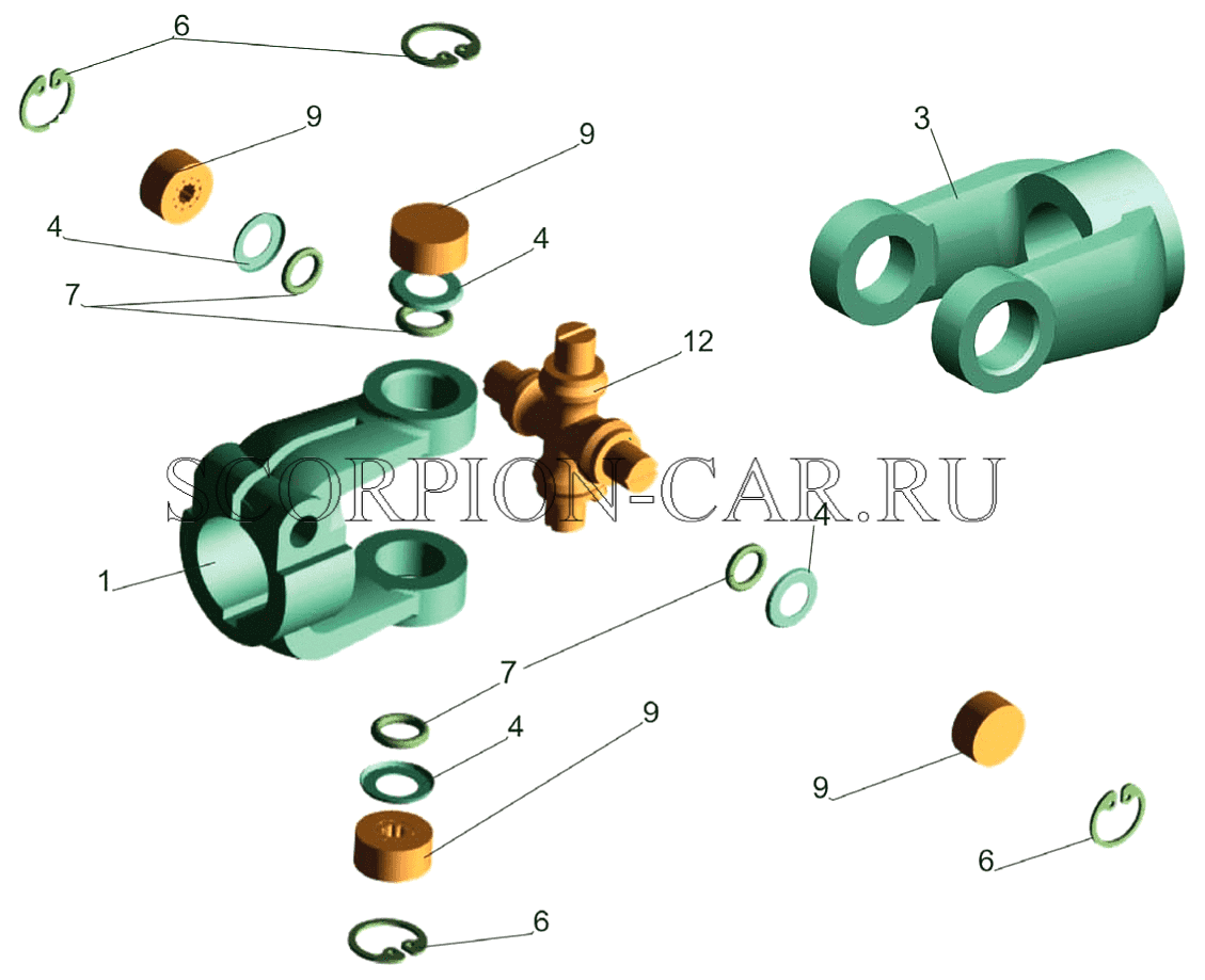 ШАРНИР КАРДАННЫЙ 6430-3444052-010 6514Н9