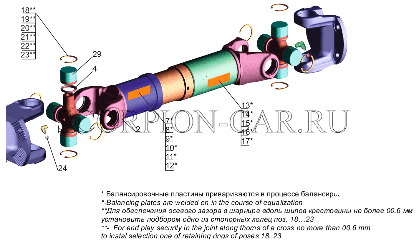 ВАЛ КАРДАННЫЙ 54341-2201010-10 643019