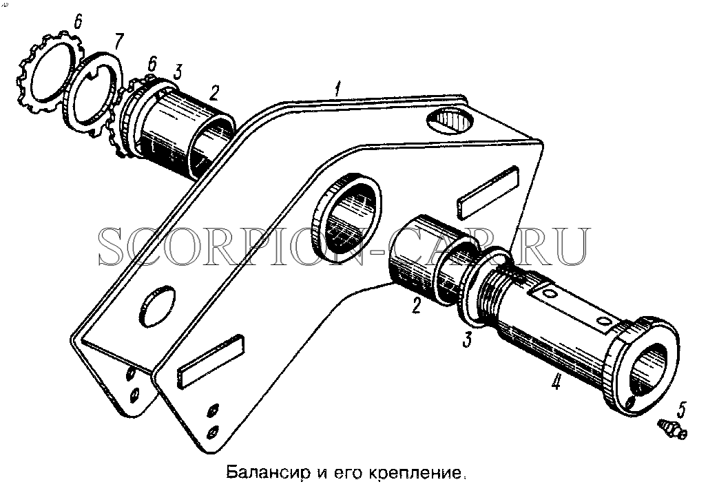 Крепление заднего фонаря маз