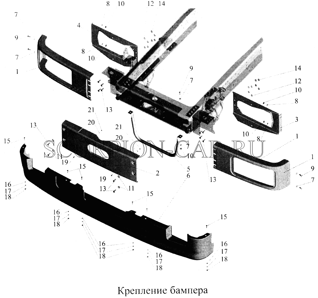 КРЕПЛЕНИЕ БАМПЕРА 5516А5