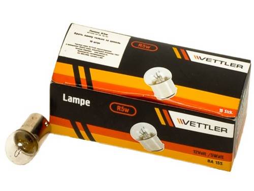 G18512V5WBA15S | G18.5-0-W BA15S-00 Лампа 12 V 5 W стоп-сигнал, повторитель, габарит BA15S HuaDiao VETTLER