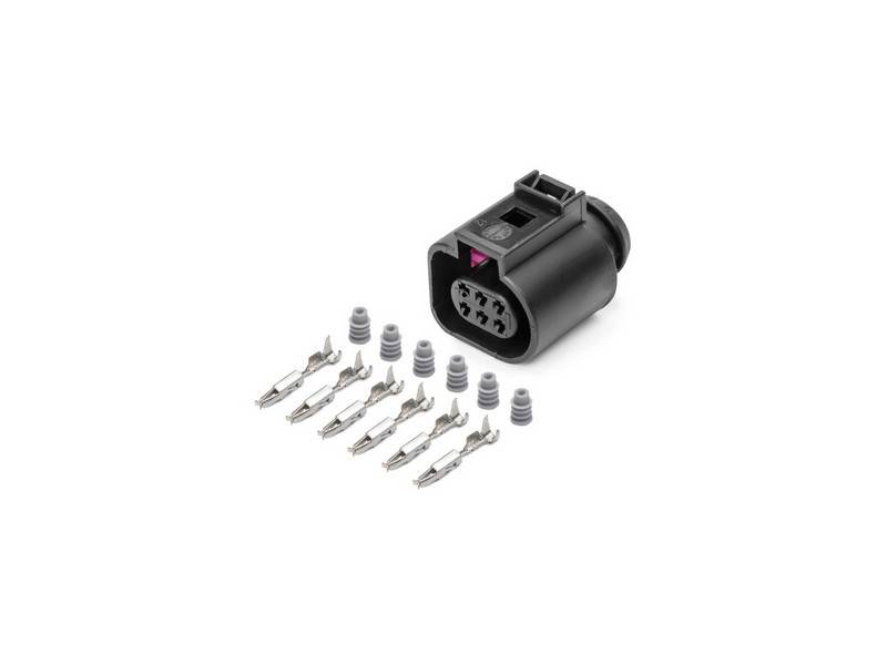 AX6556S Разъем 1J0973713 6-ти контактный к блок.дрос.заслон., Л-зонд перед катализатором AUDI, SEAT, Skoda, VW